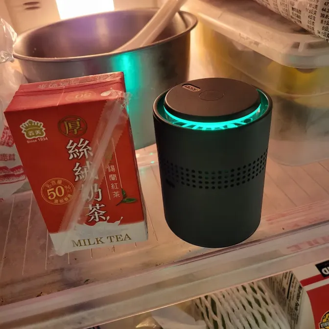未來實驗室N7S放在冰箱裡