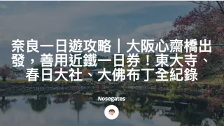奈良一日遊攻略｜大阪心齋橋出發，善用近鐵一日券！東大寺、春日大社、柿葉壽司、大佛布丁全紀錄